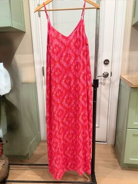 Savanna Jane Pink & Red Printed Maxi Dress